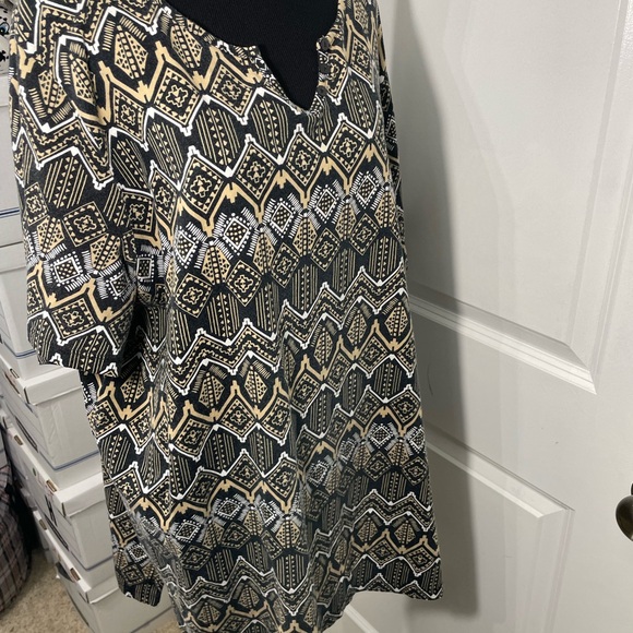 Catherine’s Geometric Patterned Tunic Blouse Size 1X CB-80 - Picture 7 of 8